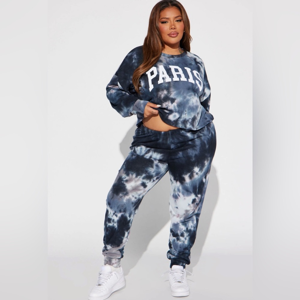 Paris Tie Dye Jogger Set